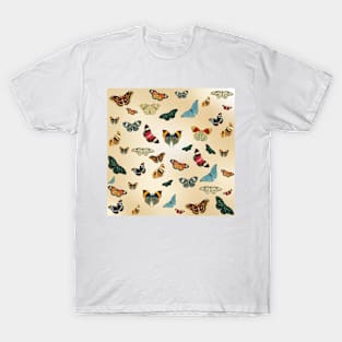 Vintage Butterfly Pattern T-Shirt